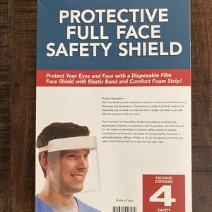 Protective full face safety shield